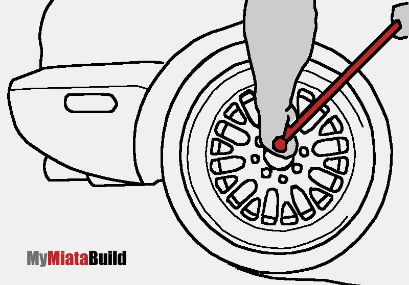 Miata change rear brakes - loosen lug nuts